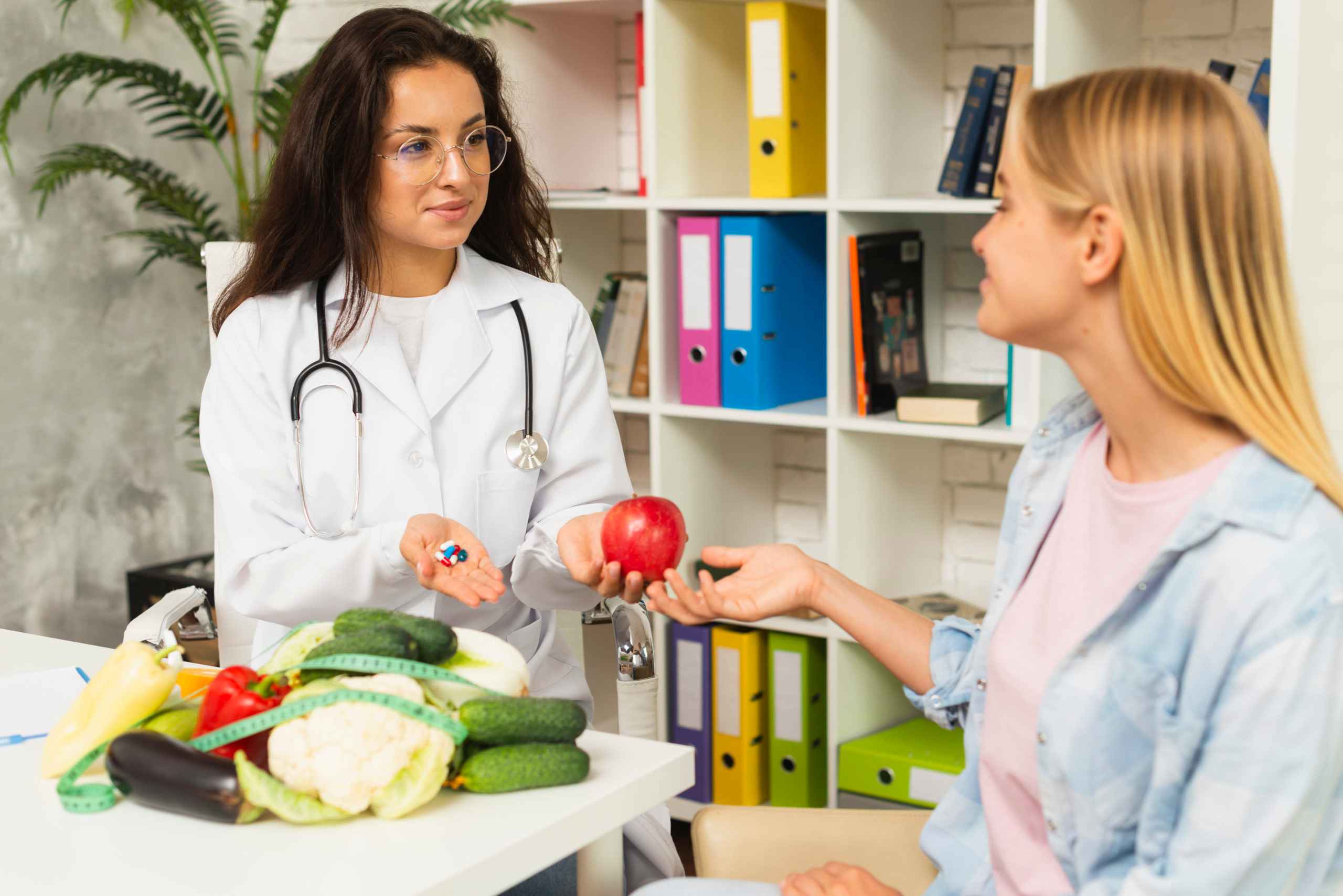 Doctor giving health advice to a patient